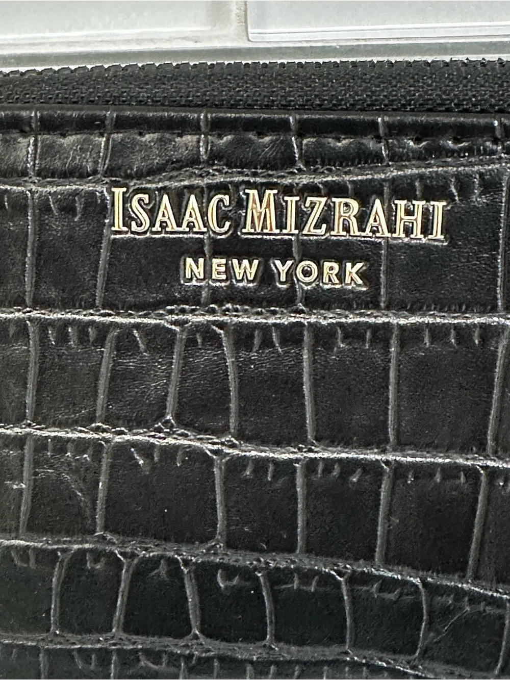 Isaac Mizrahi Women's Paulette Cross Body Wallet Purse Removable Strap Black